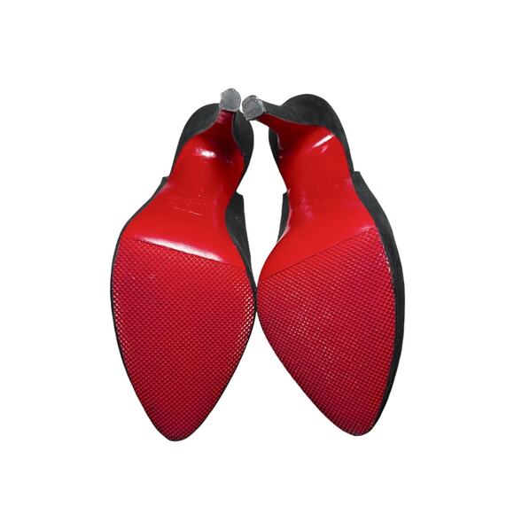 Christian Louboutin Rolande Boucle 120 Black Suede Slingback Heels Pumps Size 36 - Picture 5 of 6